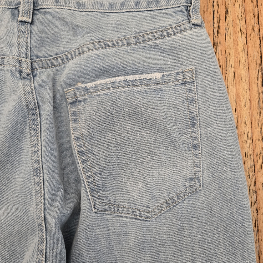 Girl Index Womens Light Washed Size 7 Straight Leg 100% Cotton Jeans - Picture 12 of 13